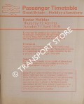 Passenger Timetable, Great Britain Holiday Alterations - Easter Holiday, Thursday 12 April to Tuesday, 17 April 1979 by British Railways